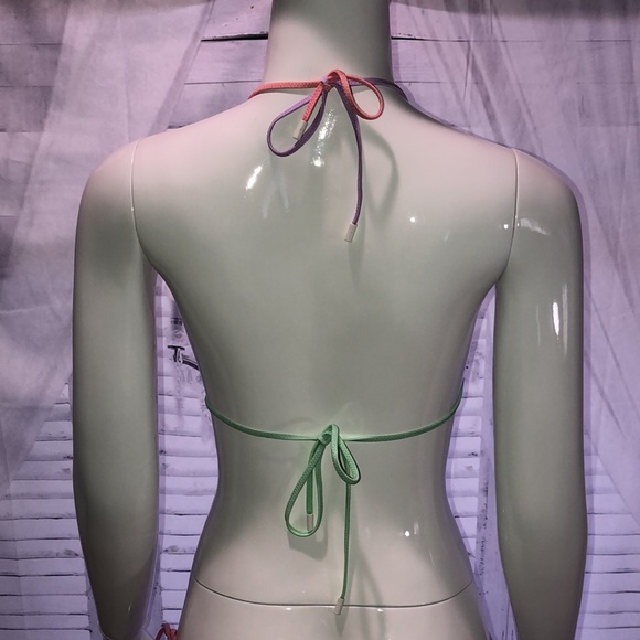 Rare Rainbow ruffle string style swimsuit Set. (P6) - Picture 6 of 7